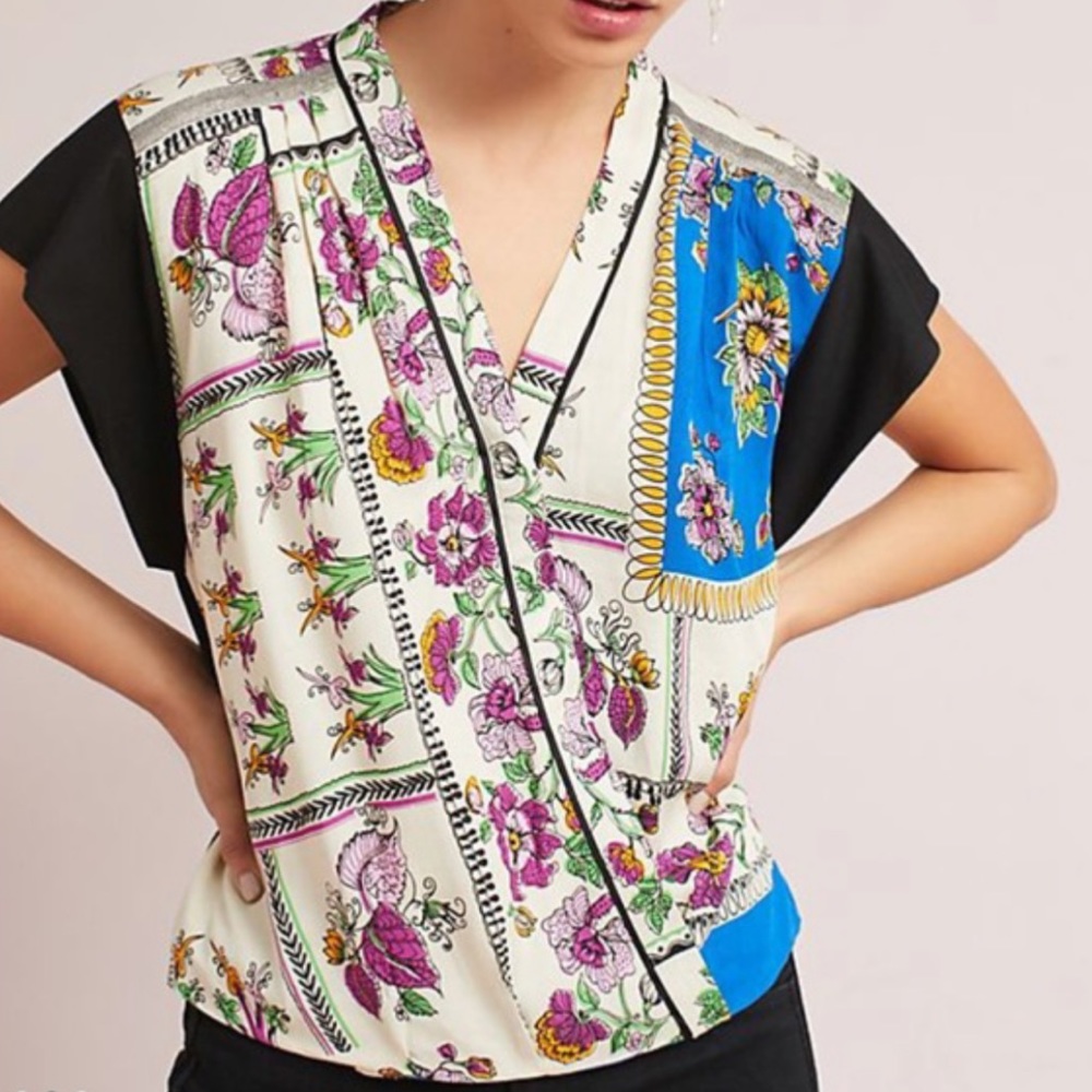 Anthropologie Tiny Cara Wrap Top